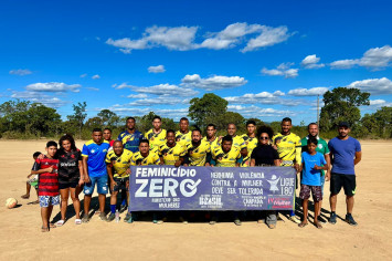 Conscientização pelo Feminicídio Zero na Copa Rural de Chapada da Natividade.